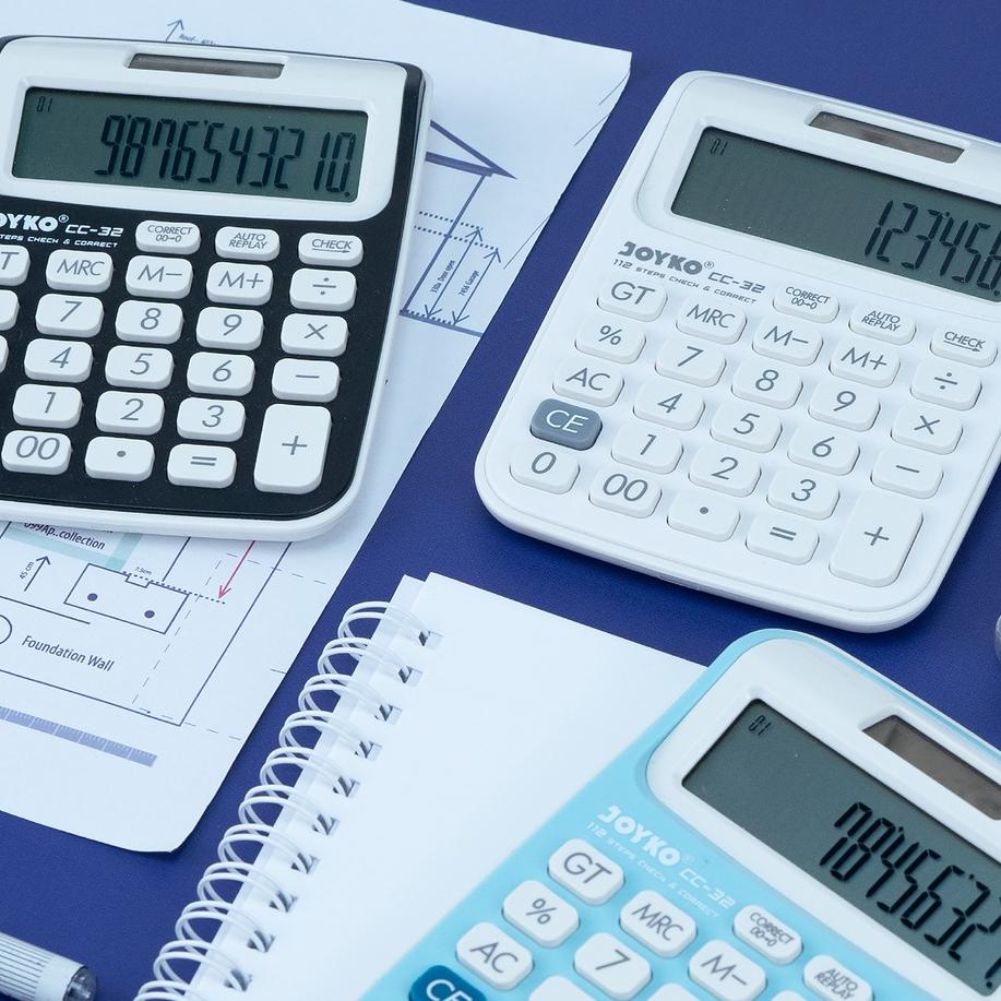 

➴Dijual Murah 66RKR Calculator Kalkulator Joyko CC-32 12 Digits Check Correct 37 ➴