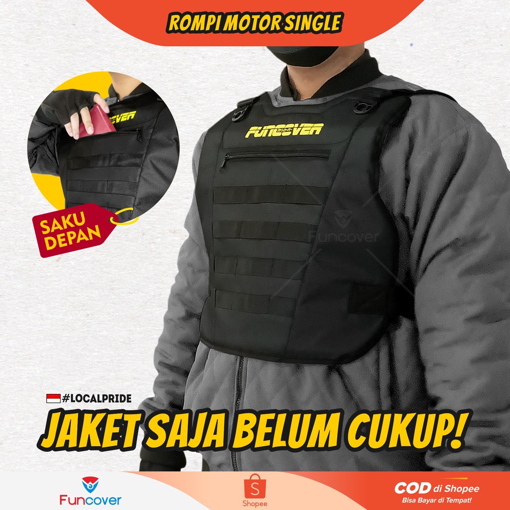 Rompi Pelindung Dada Windbreaker Windproof Touring Vest Motor Sakatsu Besuto FUNCOVER