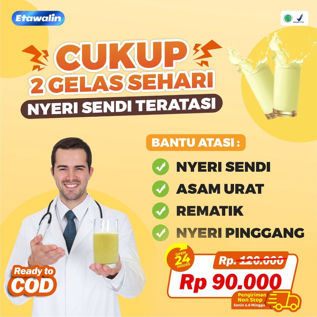 

Paket 2 Box Etawalin Susu Kambing Etawa Atasi Masalah Nyeri Sendi & Menjaga Kesehetan Tulang Nyeri Sendi
