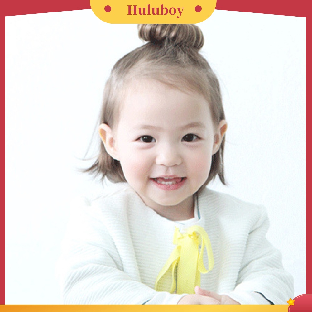 Wig Rambut Ekstensi Model Keriting Gelombang Messy Donut Chignons Untuk Anak Perempuan