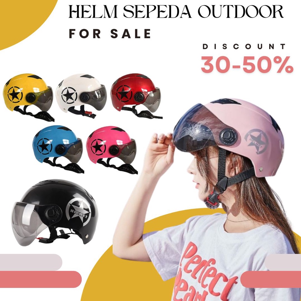 Helm Outdoor Mutfitungsi Helm Sepeda Pelindung Kepala Helm Wanita Pria / Helm Skuter / Helm Skating / Helm Motor Electric