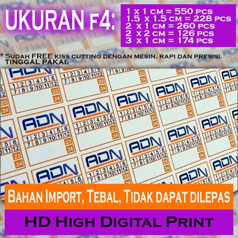 Stiker Segel Garansi Pecah Telur plus Cutting FULLCOLOR HD DIGITAL By ADN