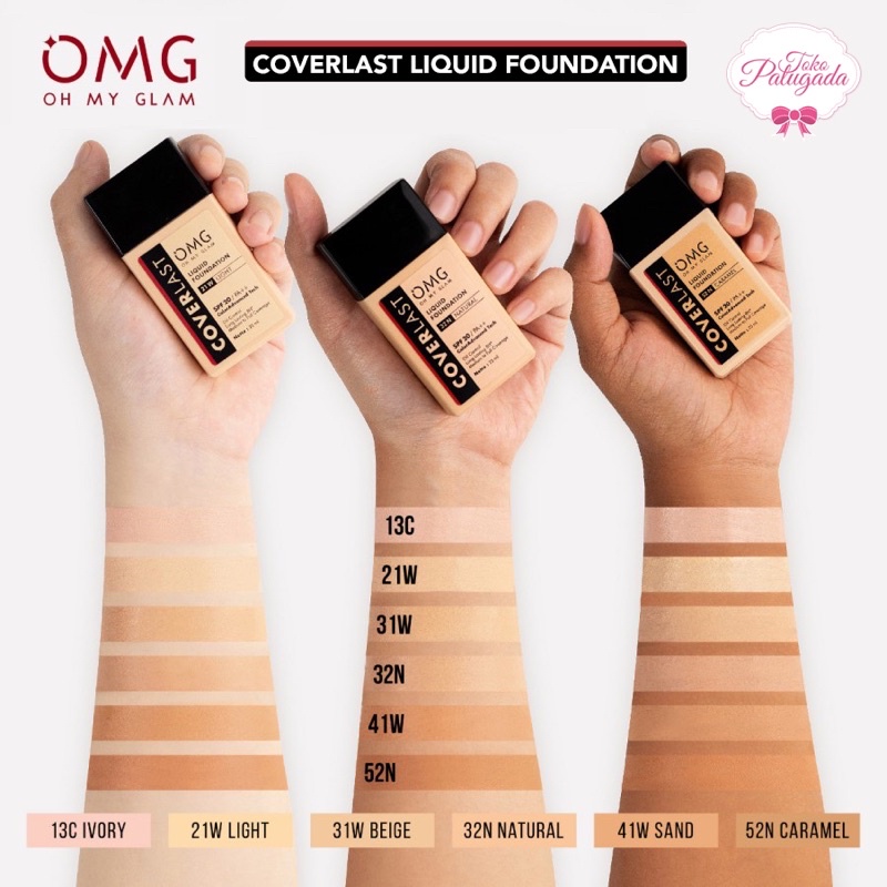 [BISA COD] OMG Oh My Glam Coverlast Series - Liquid Foundation - Foundation OMG - OMG coverlast two way cake - Bedak OMG - OMG Two Way Cake