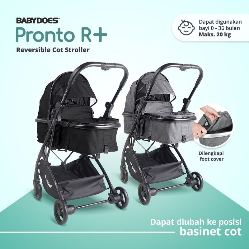 Stroller Babydoes Pronto R, Pronto R+ Plus, Pronto RTS Travel System Reversible Seat Kereta Dorong Bayi Hadap Ibu