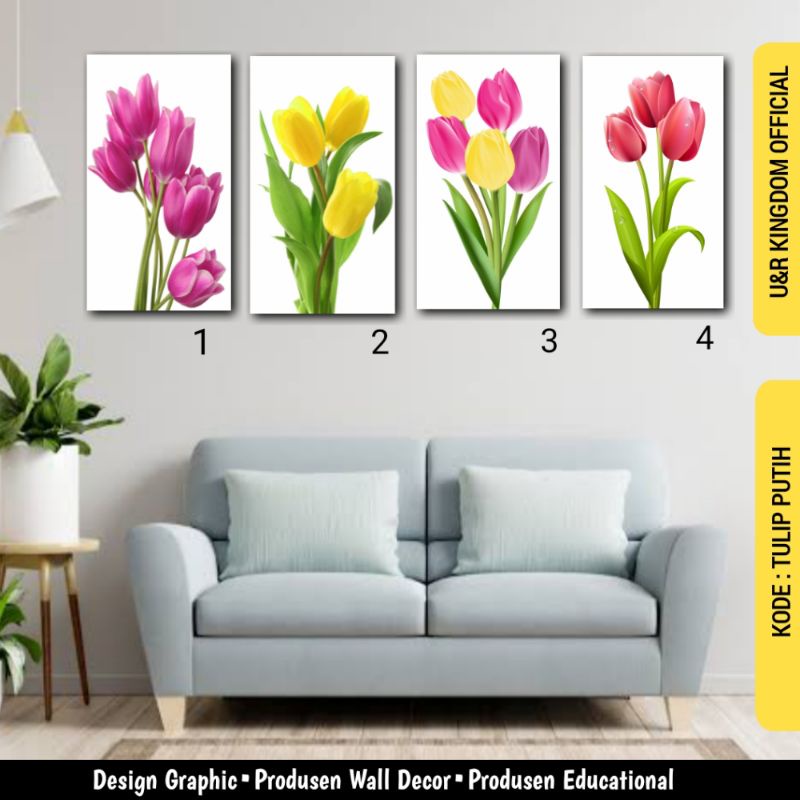 HIASAN DINDING BUNGA TULIP WALLDECOR