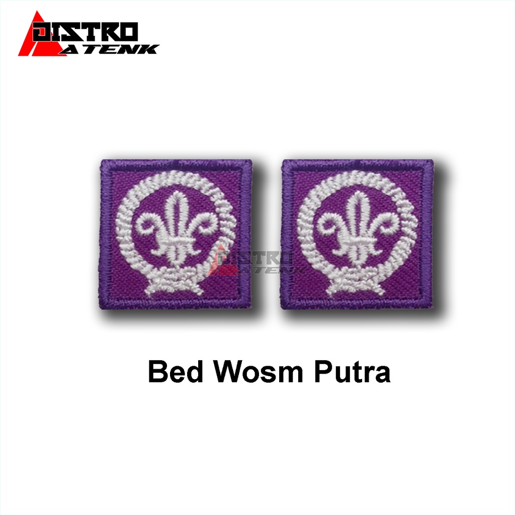 bet/bed/badge Kerah Pramuka Putra Kotak Ungu