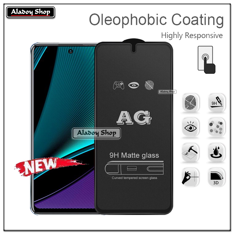 Paket 3IN1 Tempered Glass Layar Matte Anti Glare Infinix Note 11 Pro Free Tempered Glass Camera dan Skin Carbon