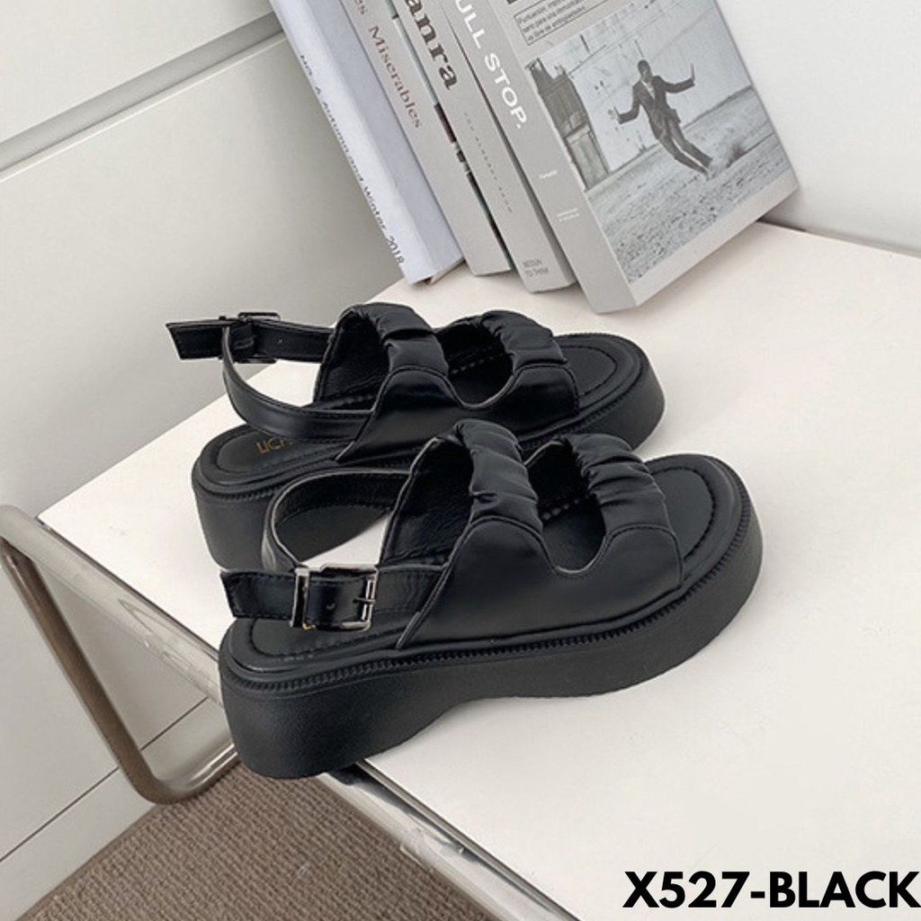 SANDAL WEDGES WANITA MUDAH DIPAKAI GA RIBET IMPORT BAHAN PU BERKUALITAS 527