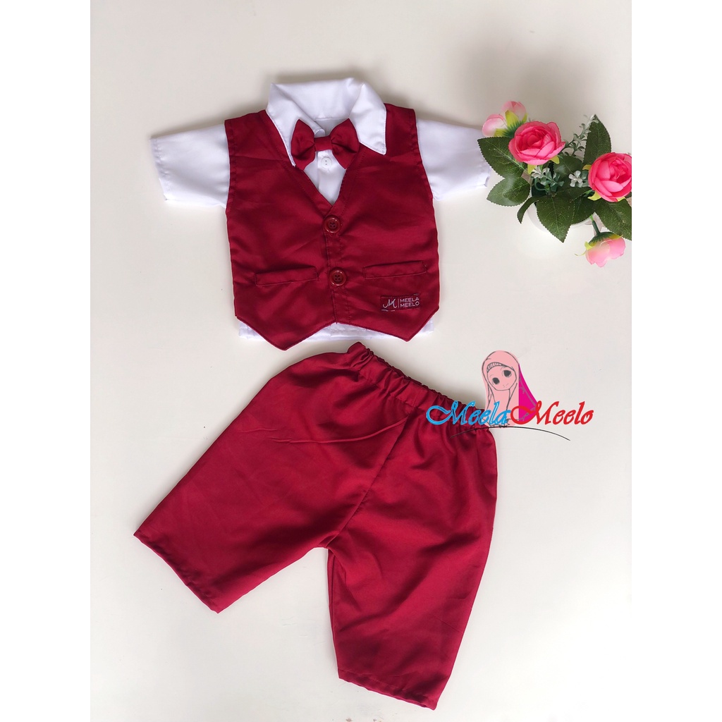 Baju Korea Setelan Jas Hitam Baby Bos, Pengusaha |Kostum Properti Foto bayi Jas Tuxedo