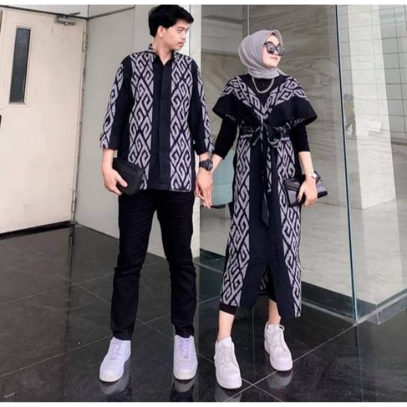 Couple Tenun - Baju Tenun Couple - Dress Kondangan - Couple Tenun - Batik Batik Couple Couple - Dres