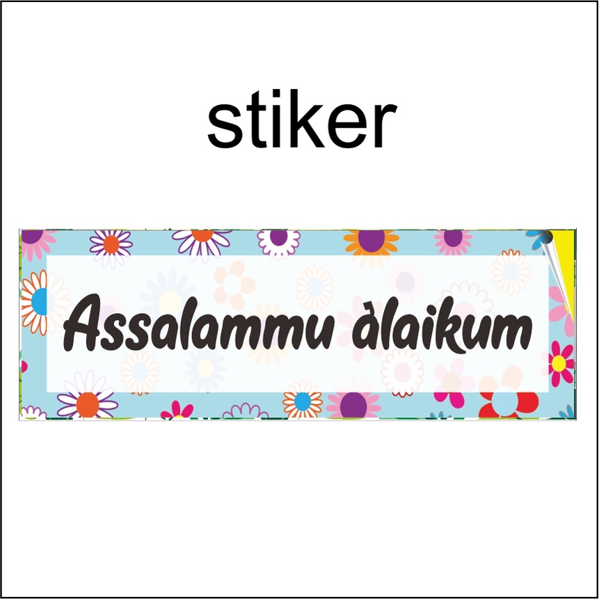 Stiker Assalamualaikum / Toilet / Home Bisa Custom Cocok ditempel didinding / Pintu