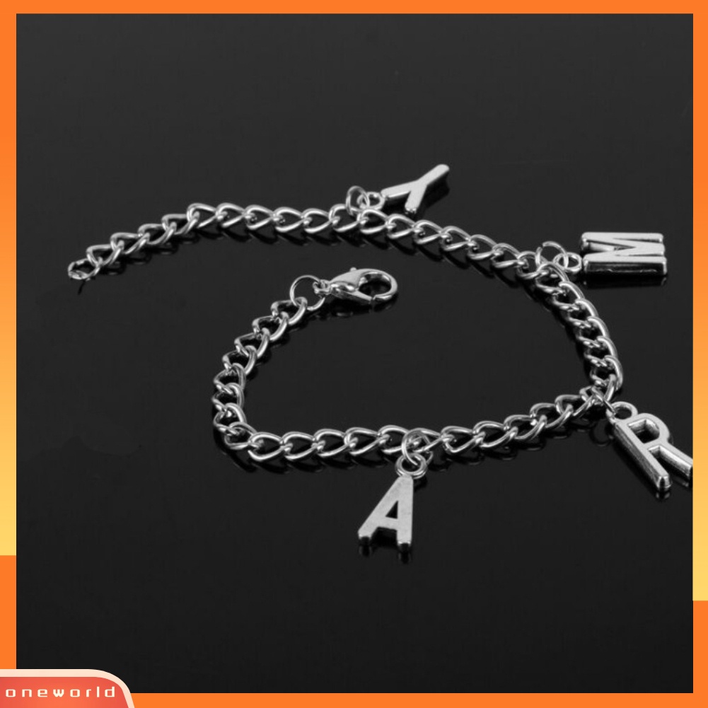 [ONE] Fashion Unisex Huruf ARMY Pesona Rantai Gelang Bangle Perhiasan Hadiah Ulang Tahun
