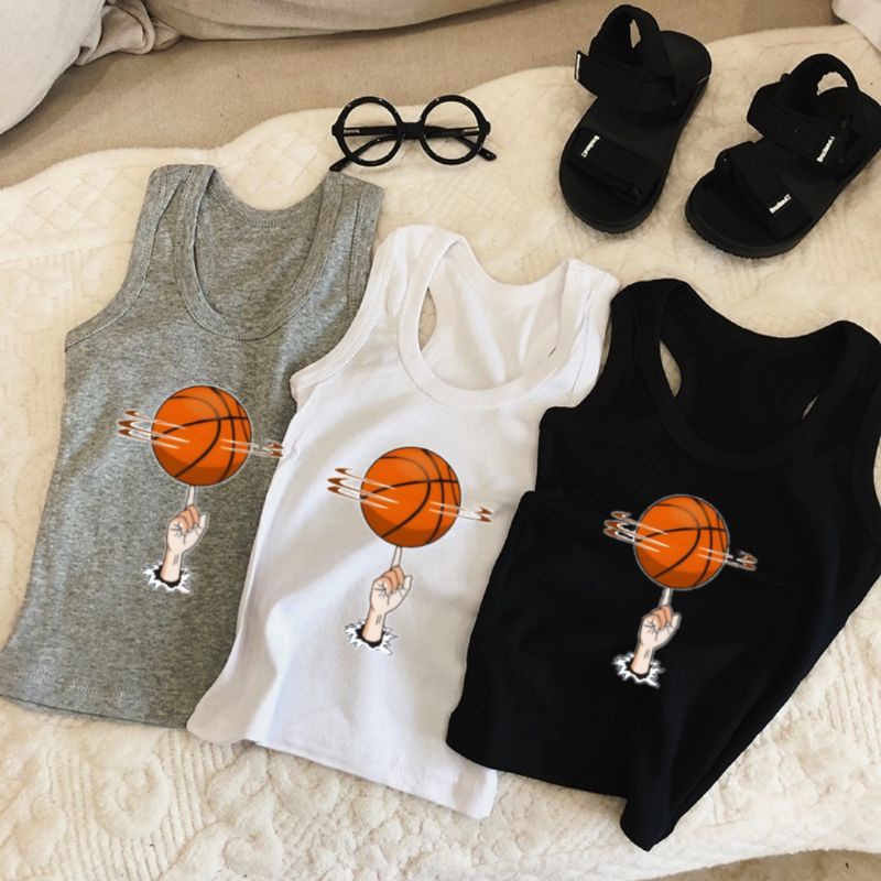 Singlet Anak Laki Laki Perempuan Untuk Anak Usia 2 sampai 10 Tahun Unisex Basket Freestyle Kaos Anak Tanktop Anak Baju Anak laki