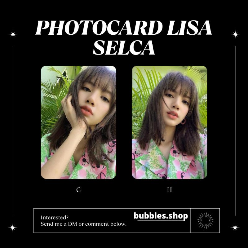 PHOTOCARD UNOFFICIAL LISA BLACKPINK SELCA