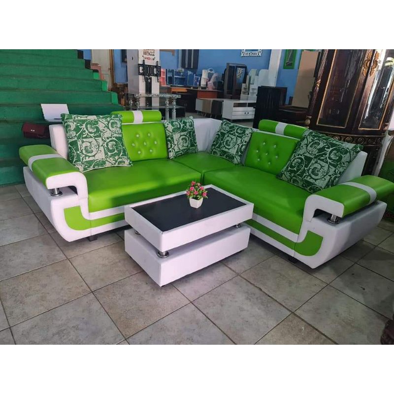 Sofa L Ggs / Sofa Minimalis/ Sofa Kulit Sintetis/ Sofa L Angsa