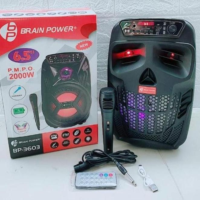 Ready Speaker Bluetooth Portabel 7801 Mini 6.5 Inch Brain Power