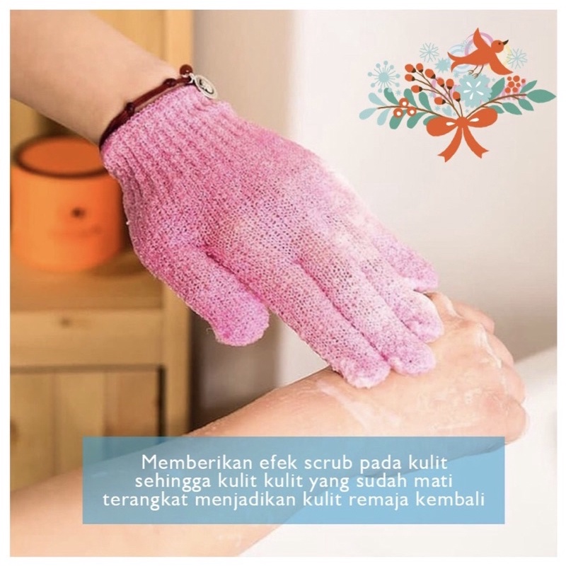 OliveShop ❤️ Sarung Tangan Mandi Bath Body Glove Scrub Pembersih Daki Scrubber Exfoliate