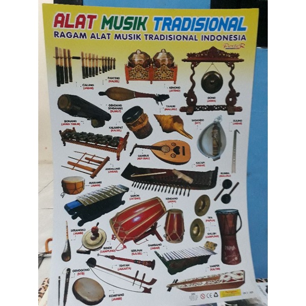 POSTER GAMBAR ALAT MUSIK TRADISIONAL
