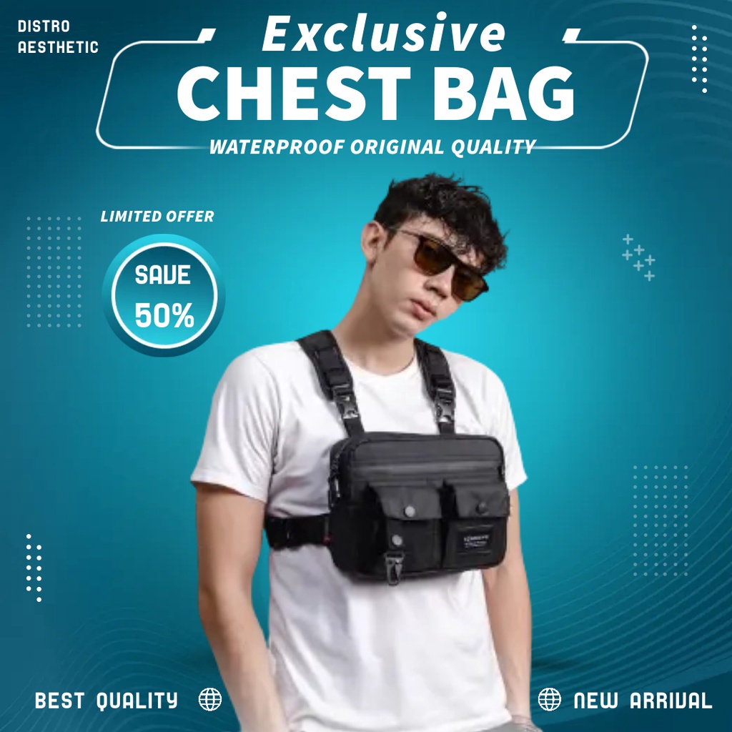 TAS DADA GENDONG MULTIFUNGSI KECIL OUTDOOR OUTDOR FASHION PRIA TACTICAL TAS BAHU DEPAN AESTHETIC EST