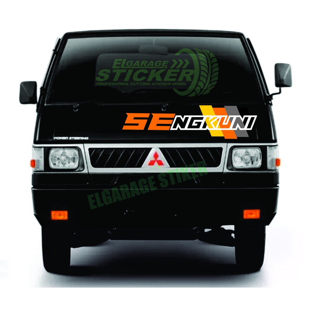Stiker mobil pick up l300 stiker variasi kabin depan mobil l300 cutting stiker tulisan sengkuni semu