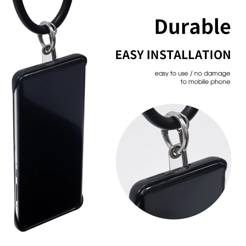 Premium Bahan Tpu Ponsel Shell Klip Tahan Lama Transparan Lanyard Patch Untuk Ponsel Ponsel Case Kembali Kartu Klip Universal Ponsel Kartu Tetap Anti-Hilang