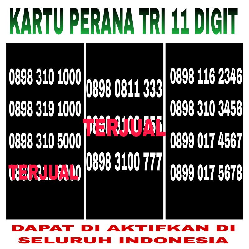 KARTU PERDANA TRI CANTIK