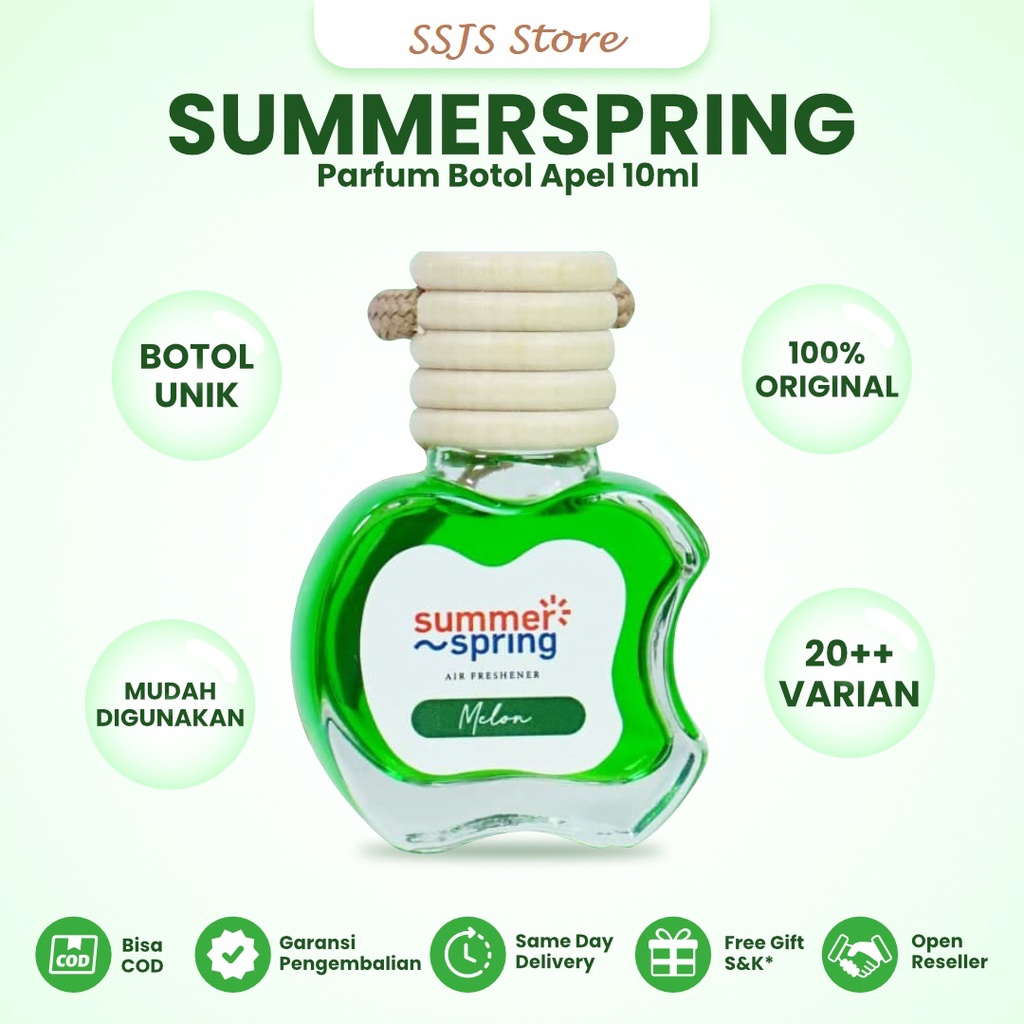 Pengharum Ruangan Botol Apel Summer Spring Parfum Mobil Kamar Aromaterapi Segar Aroma Baccarat