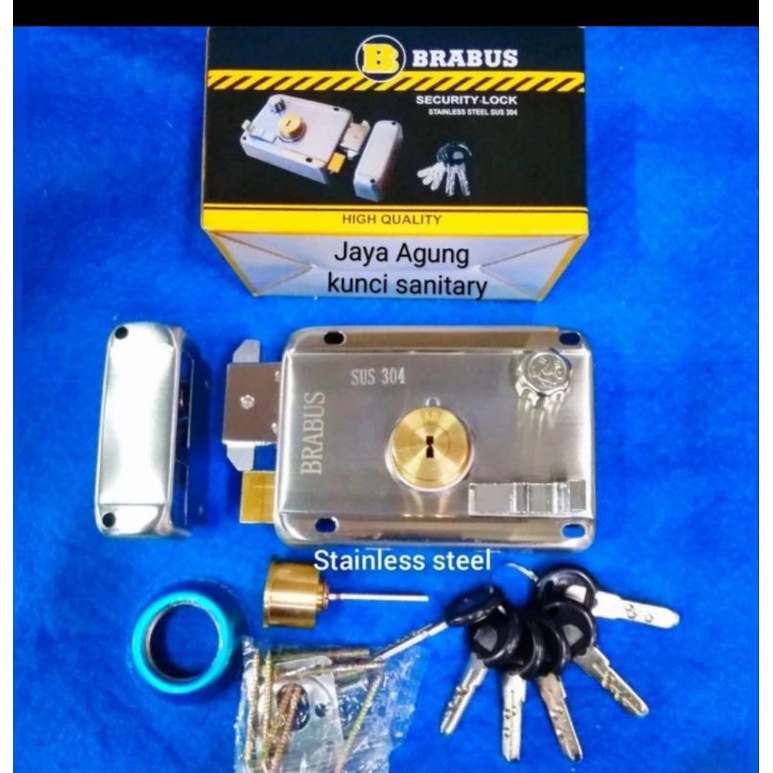 Kunci Pintu Geser Otomatis Brabus Stainless SUS 304