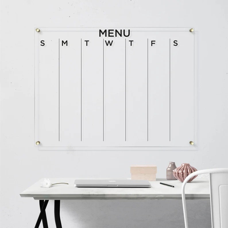 

Papan Tulis Acrylic Note Board Clear Dry Erase - Menu