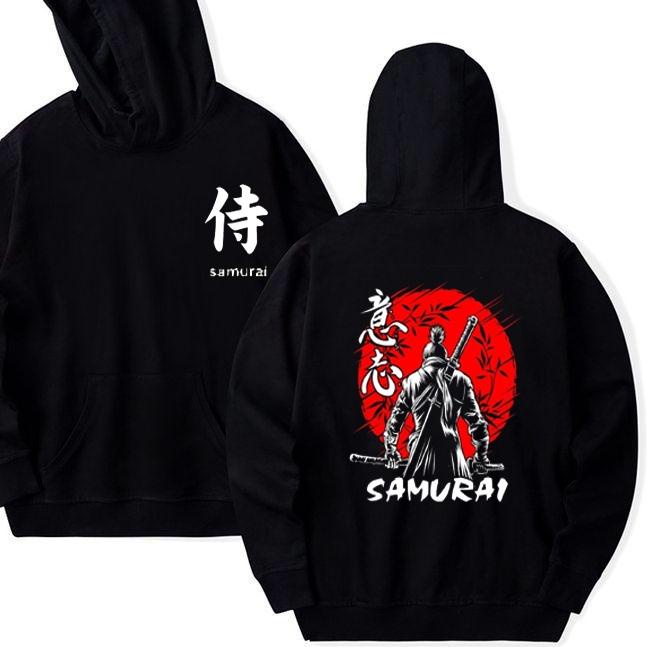 Jaket Sweater Hoodie Sunmori Samurai Jepang Keren Pria Wanita Jumpper Hoodie Polos Kualitas Distro H