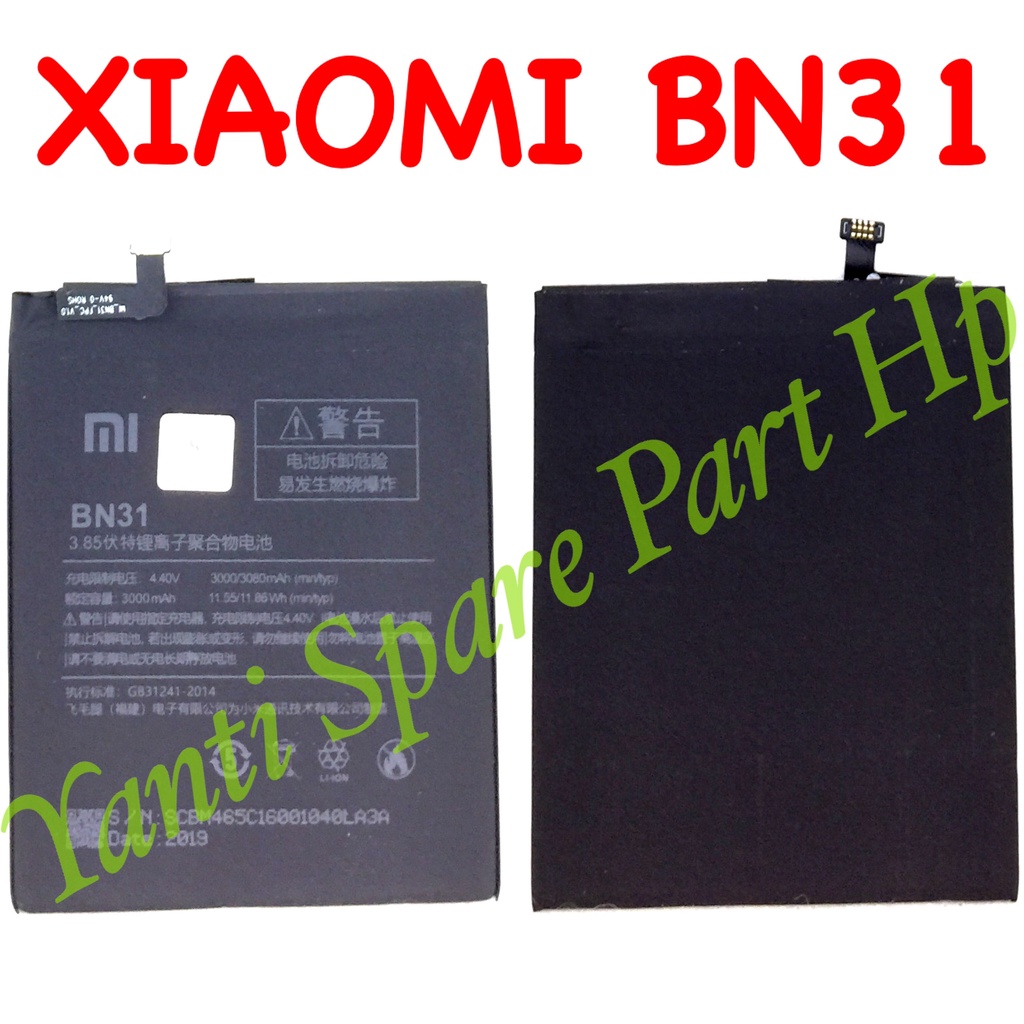 Baterai Xiaomi Redmi Note 5A Note 5A Prime 5A Pro MiA1 Mi5X Redmi S2 BN31 Original New