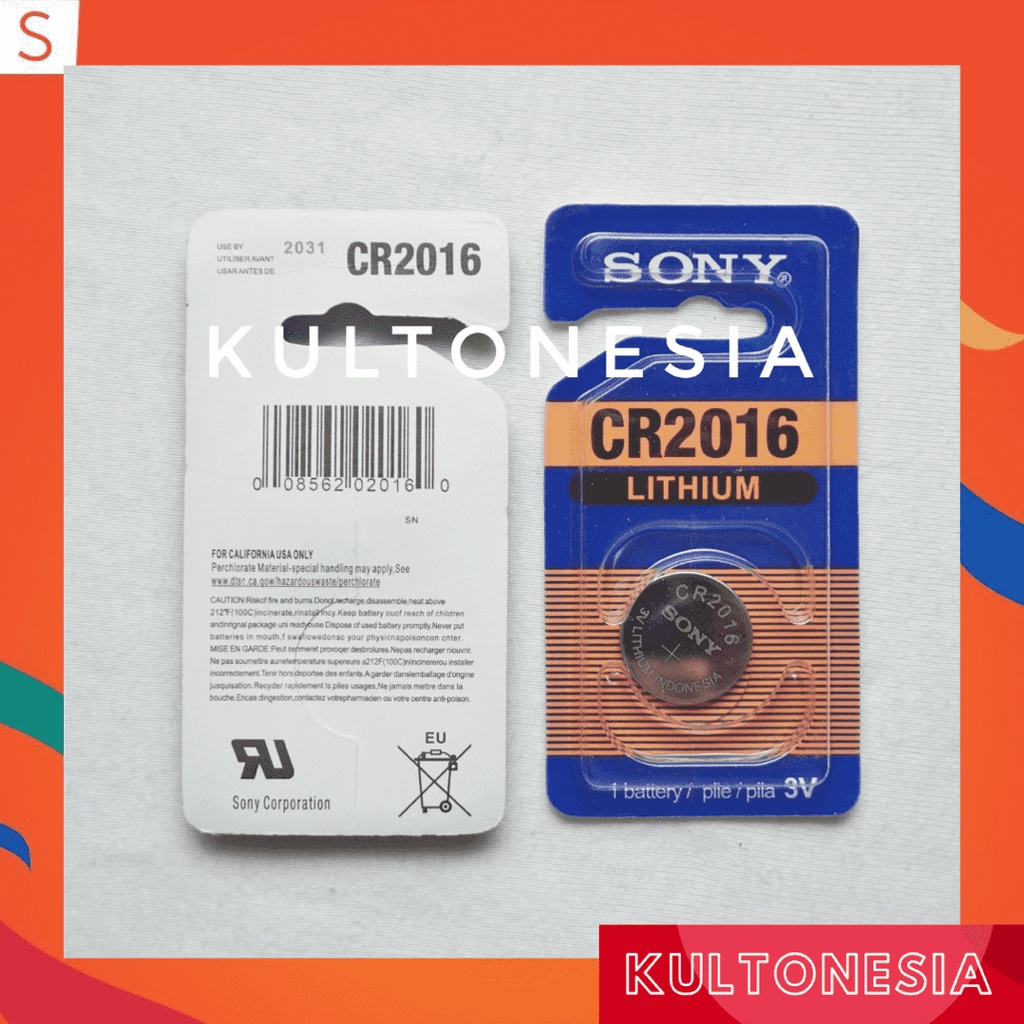 Baterai Sony ORIGINAL CR 2016 Bateray Sony CR2016 lithium 3V