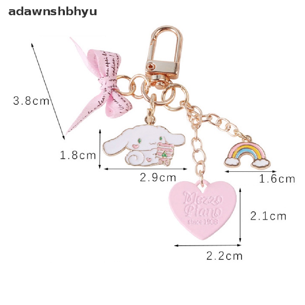 Adawnshbhyu Gantungan Kunci Anak Perempuan Lucu Gantungan Kunci Mobil Key Chains Bag Decor Pink Rosette Rain Pendant ID