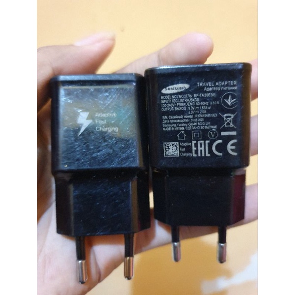 adaptor charger original bawaan hp samsung fast charging hitam note 9 note 8 dll