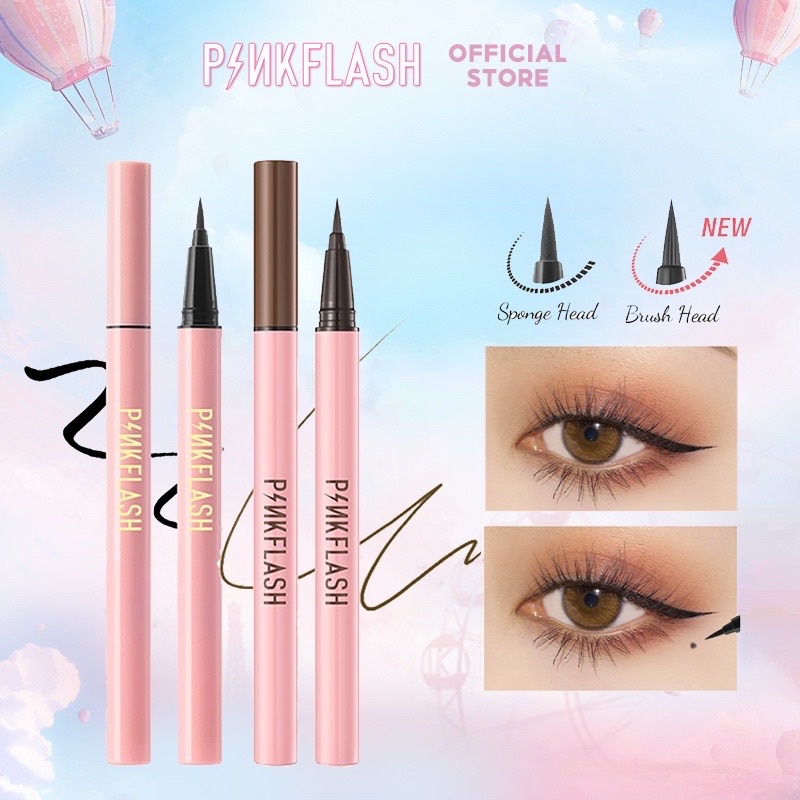 bgskinbukittinggi- BPOM dan Ori] PINKFLASH Eyeliner Pen Waterproof Anti Air Tahan Lama Pink Flash Murah OhMyLine