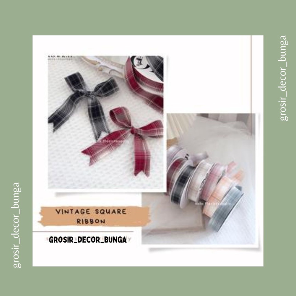 

[SW] PITA VINTAGE SQUARE RIBBON SATIN GROSSGRAIN MOTIF BORDIR LEBAR 2.5CM PREMIUMPITA KADO GIFT BOUQUET BUNGA DEKORASI KOREAN RIBBON MOTIF BUNGA AESTHETIC RUSTIC RIBBON PITA KOREA CALLIGRAPHY DEKORASI CRAFT BAHAN BOUQUETE KADO PITA KADO