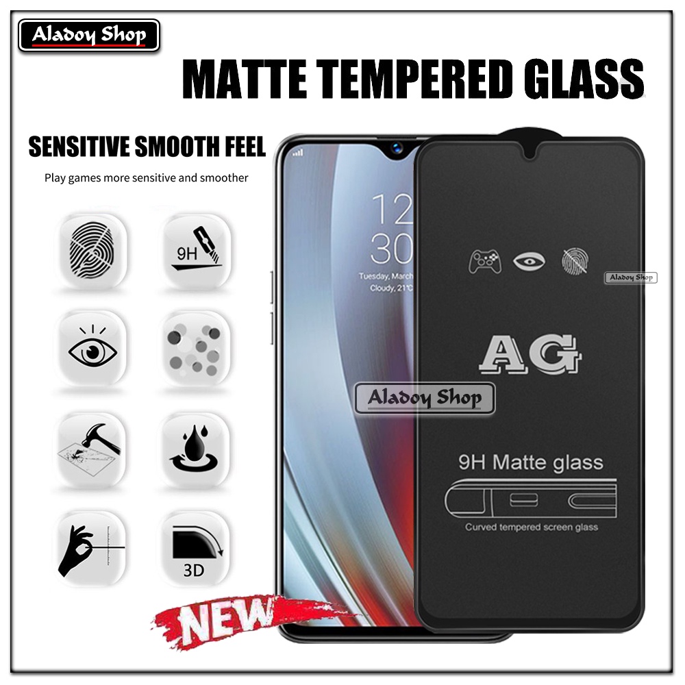 Paket 3IN1 Tempered Glass Layar Matte Anti Glare Realme 3 Pro Free Tempered Glass Camera dan Skin Carbon