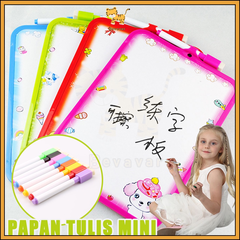 

ID Bevavar Papan Tulis Mini anak /Colurful white board Free Spidol Penghapus