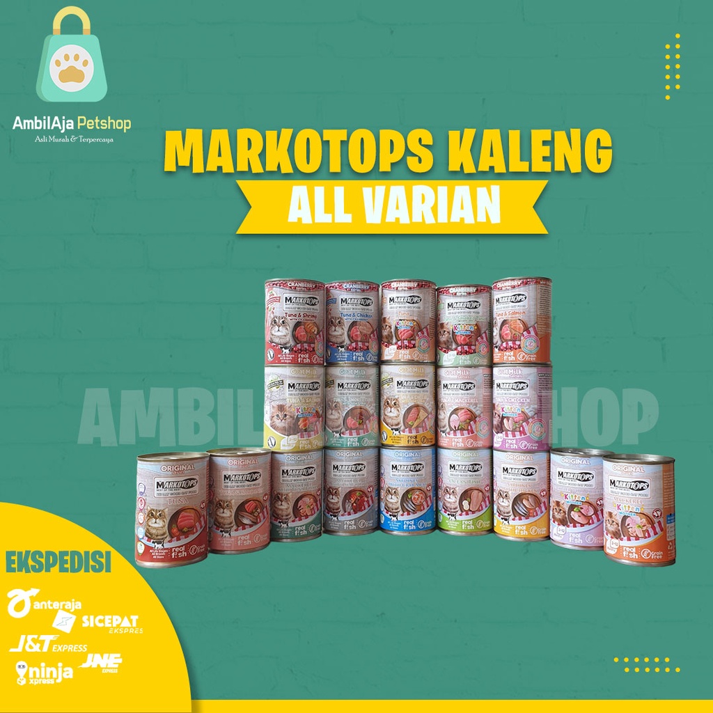 MARKOTOPS kaleng 400gr Goat Milk and Cranberry Series Makanan Kucing basah Adult &amp; Kitten