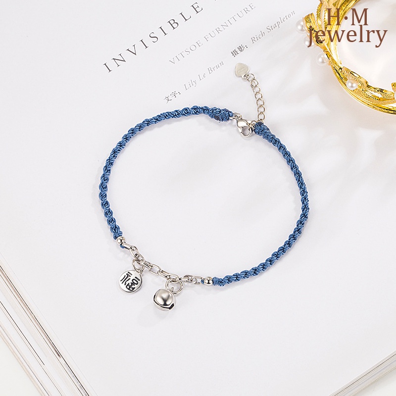 Gelang Couple Lonceng Kartu Restu Klein Blue 2022tali Tangan Anyaman Terbaru