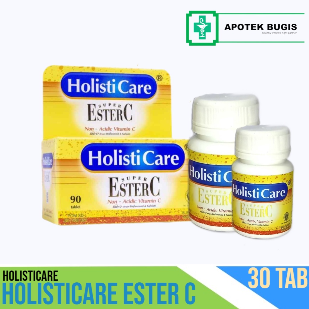 Holisticare Super Ester C Isi 30 Tablet Vitamin C Bantu Daya Tahan Tubuh dan Aman Lambung