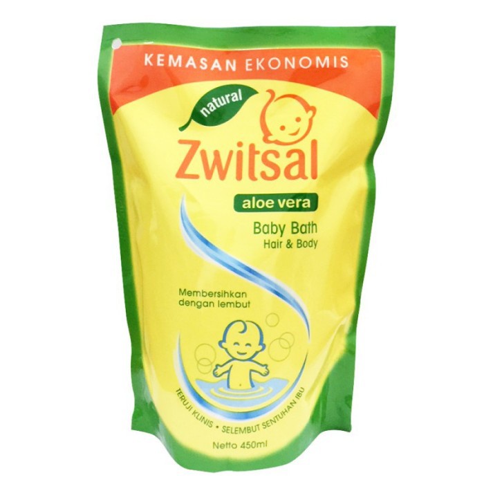 ( Buy 1 Get 1 ) Zwitsal Natural Hair &amp; Body Aloe Vera Baby Bath | 2 In 1