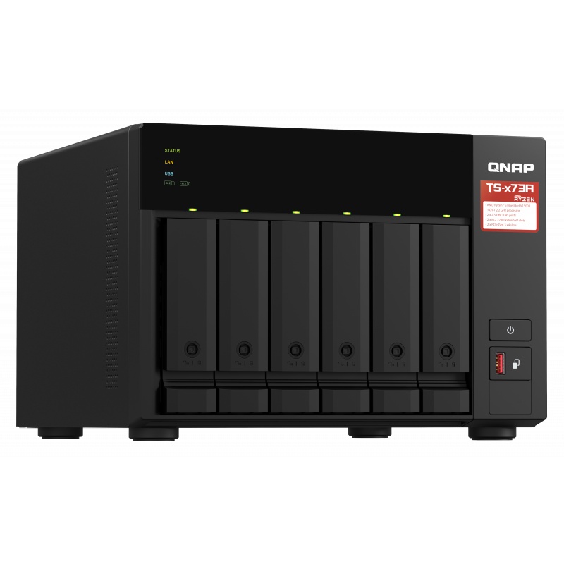 QNAP TS-673A-8G 6-Bay NAS Server External Storage Cloud TS673A