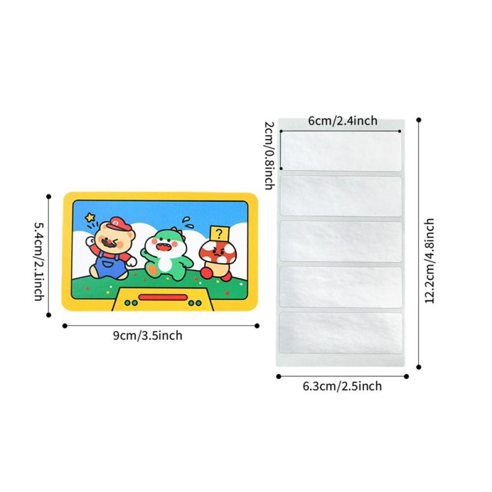 Timekey 20Pcs Reward Scratch Card Interaktif Kardus Kartu Beruntung Scratch Off Stiker Kreatif DIY Kartu Berkah E7G7