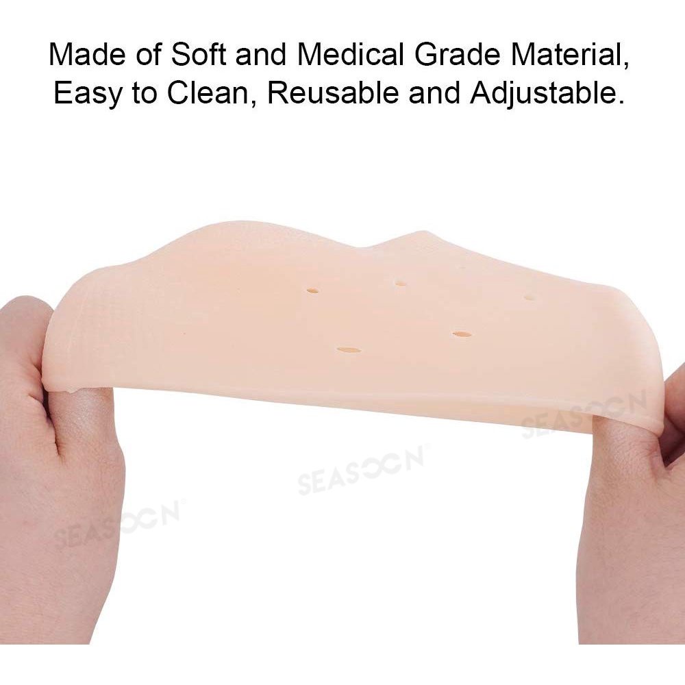 Insole Sepatu Pelindung Tumit Kaki Bahan Silicone Gel Desain Nyaman Tidak Panas Cegah Lecet Cegah Nyeri Kaki