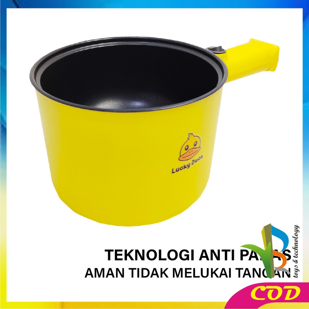 RB-C520 Panci Elektrik 2IN1 Dengan Keranjang Kukus Motif Bebek / Panci Mie Instan Listrik Serbaguna / Panci Kukus