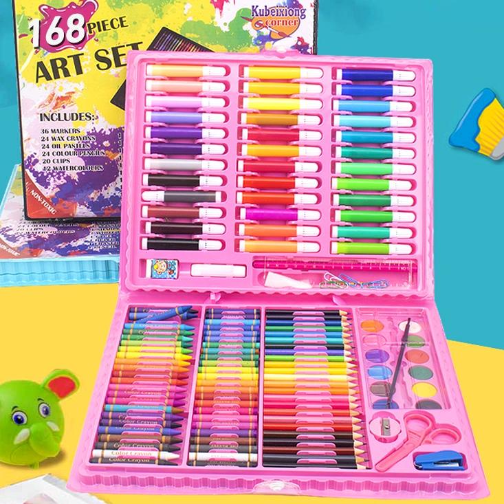 

<Y-7O✓> Homeeasy Oil Pastel 168pcs crayon set pensil warna pena cat air 150 set kuas lukis krayon & pastel- CP4 banyak diminati