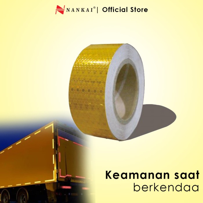 

Stiker Stiker Reflektor Kuning 2" X 45 Meter Nankai