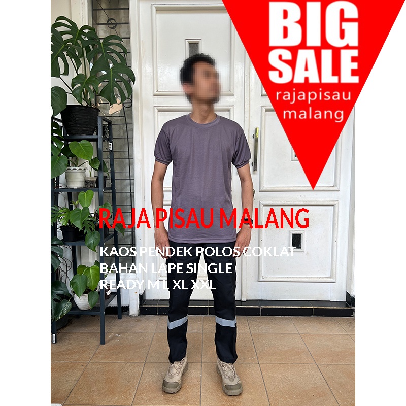 RPM Satpam Kaos Security Kaos Polisi Terbaru Polos Kerah Pendek Warna Coklat