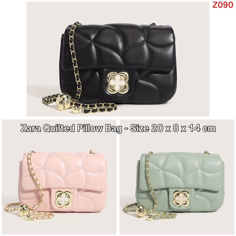 TAS SELEMPANG WANITA ZR QUILTED RANTAI BUNGA